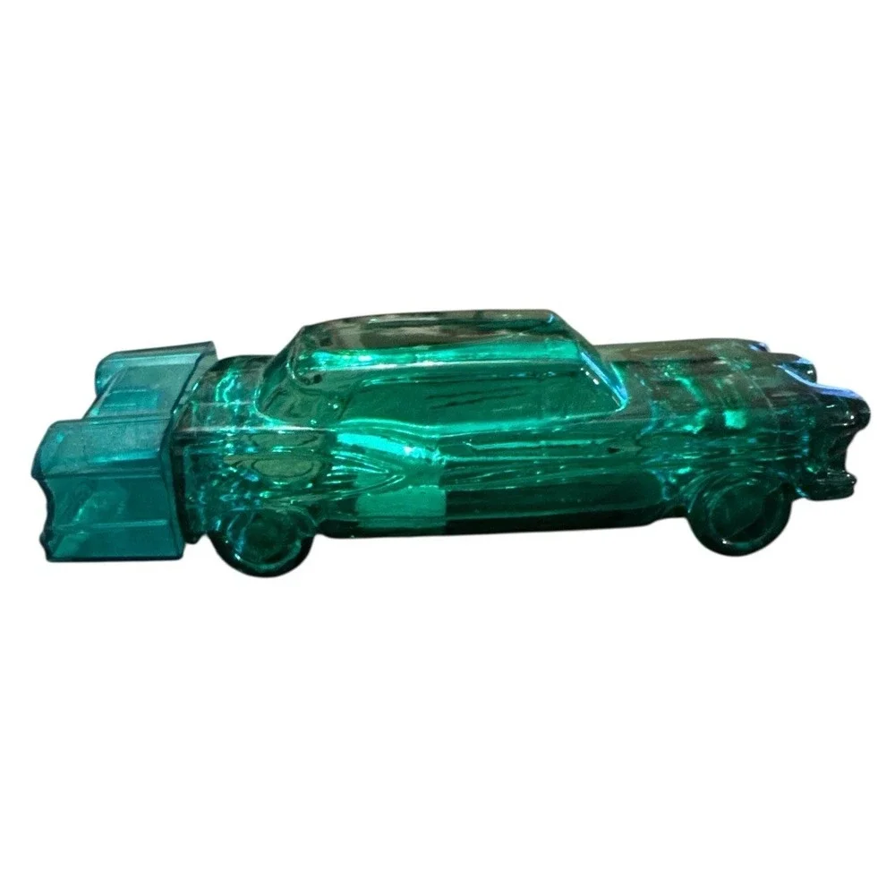 Vintage Avon Car After Shave Bottle Teal‎ Glass Collectible Bottle